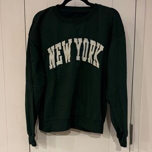 Dark Green New York Women's Sweater